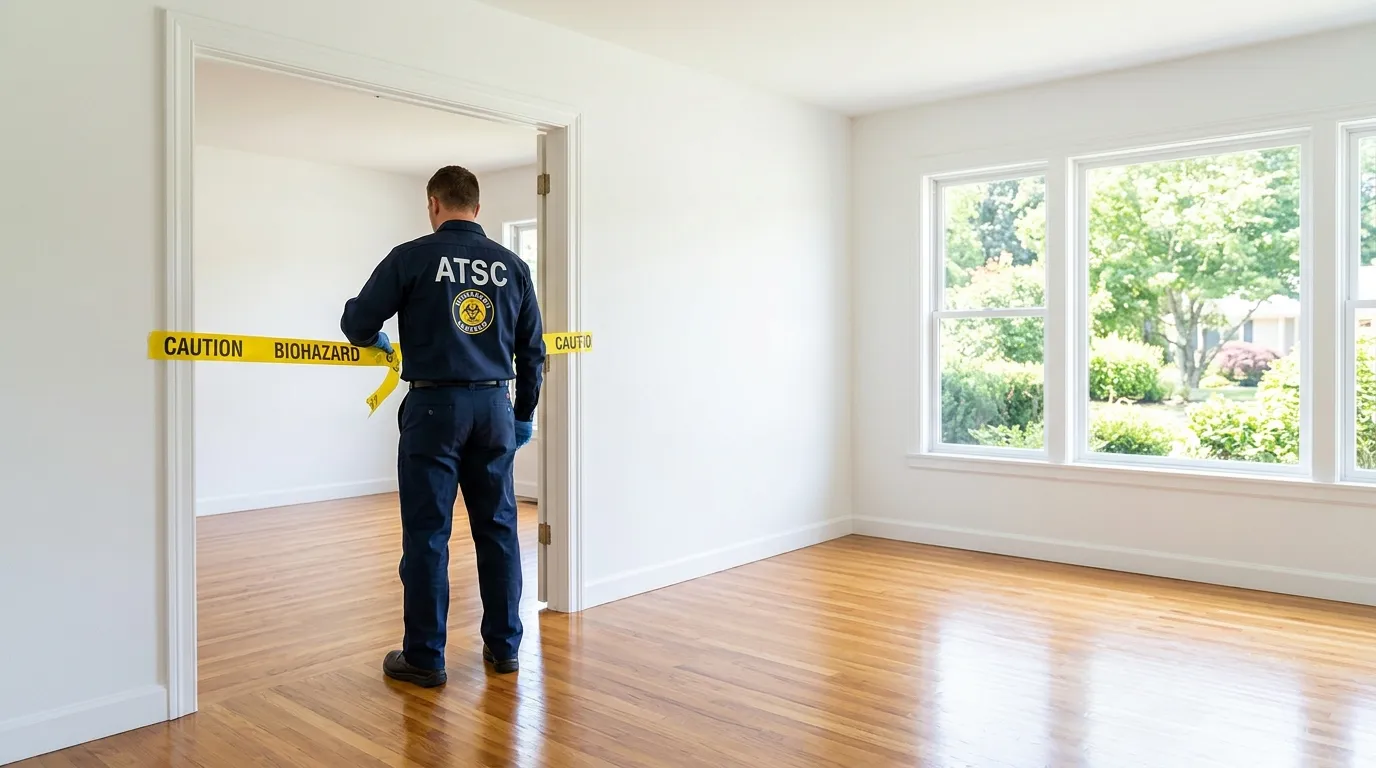 Certified biohazard cleanup crew performing Trauma Scene Cleanup in Ashland